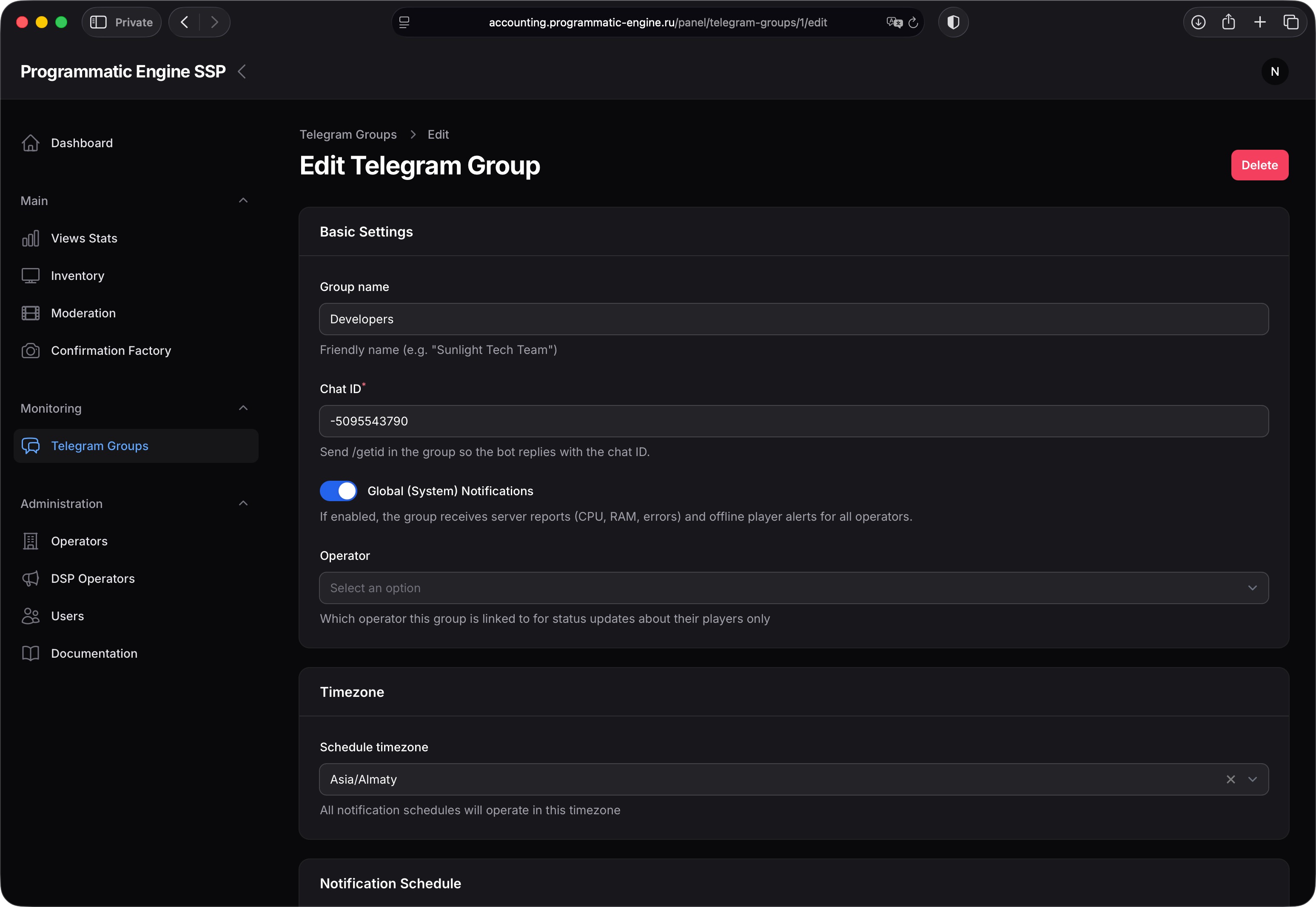 Telegram Monitoring